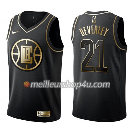 Maillot Basket Homme Los Angeles Clippers Patrick Beverle 21 Nike Noir Gold Edition Swingman